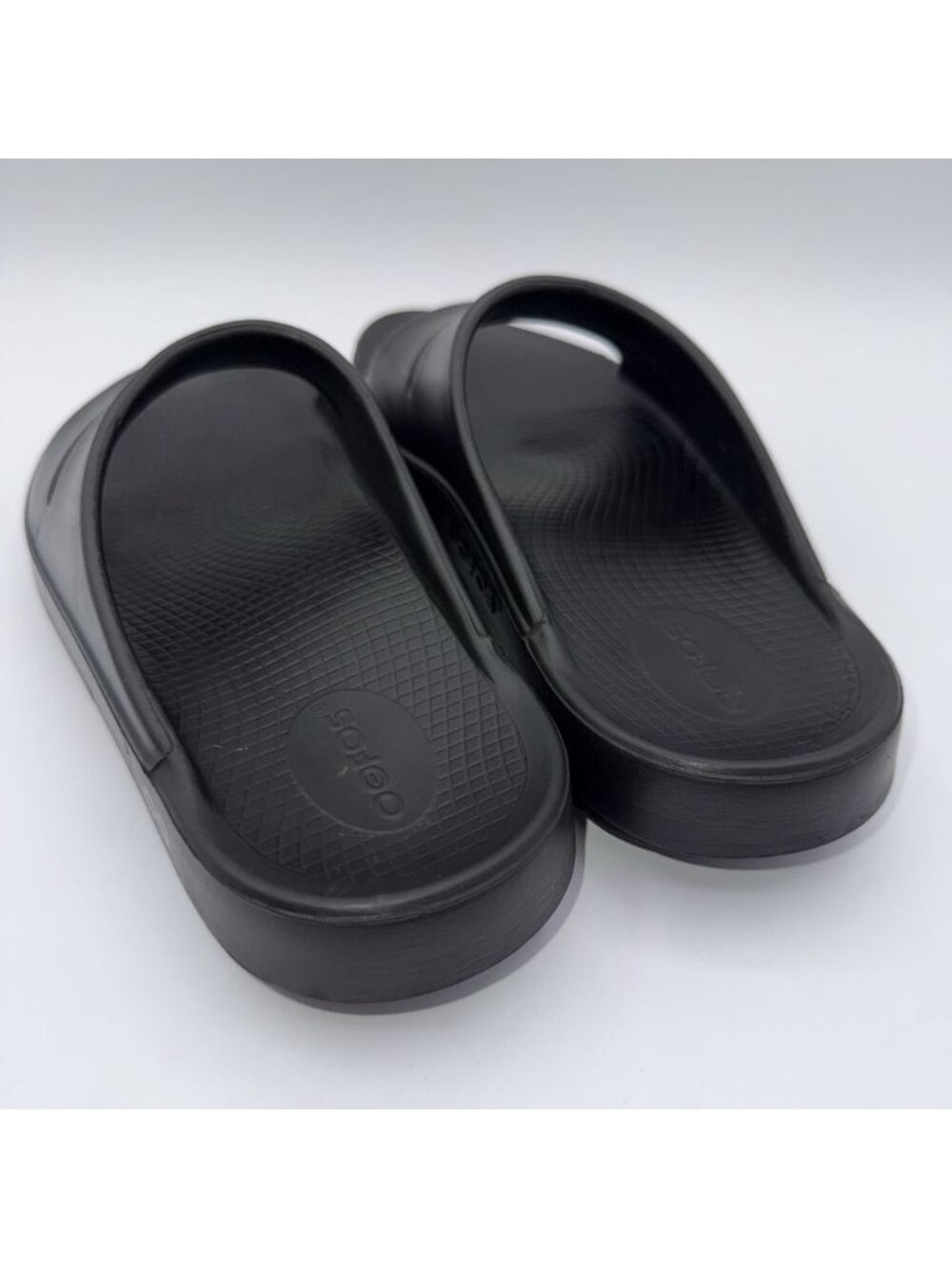 Oofos Ooahh Sandals Men’s 7 Women’s 9 Black Recovery Slip On Comfort Slides - Picture 4 of 10